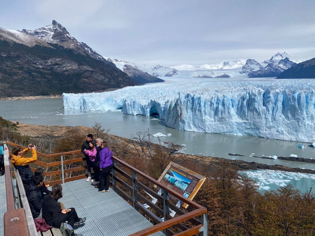 The Perito Moreno Glacier viewed from the walkways.