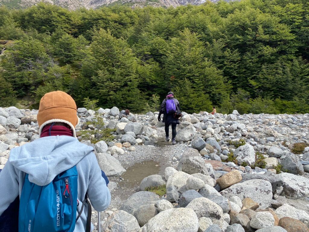 Trail in Patagonia with mountain views