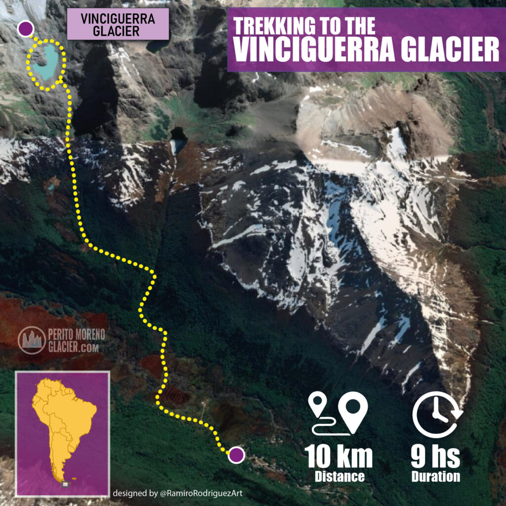 Vinciguerra glacier trekking tour from Ushuaia