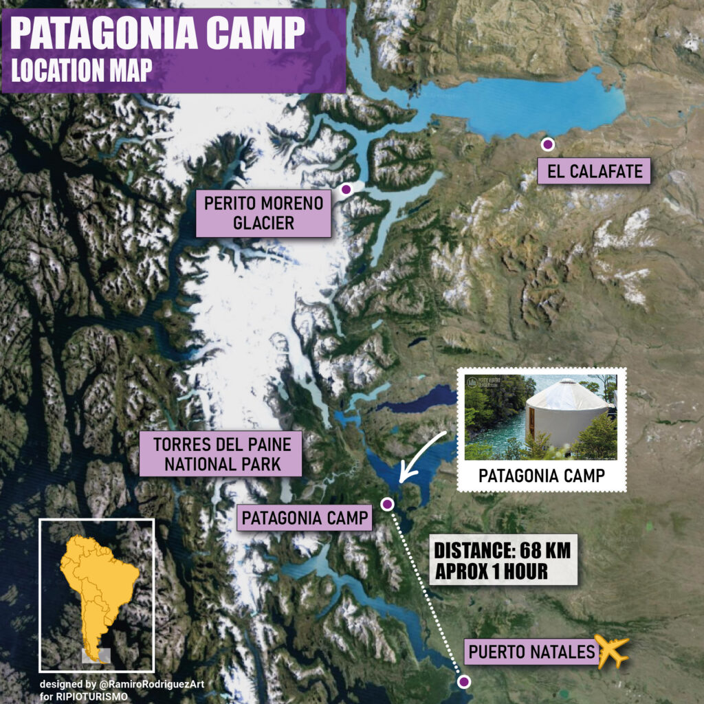Patagonia Camp: location map